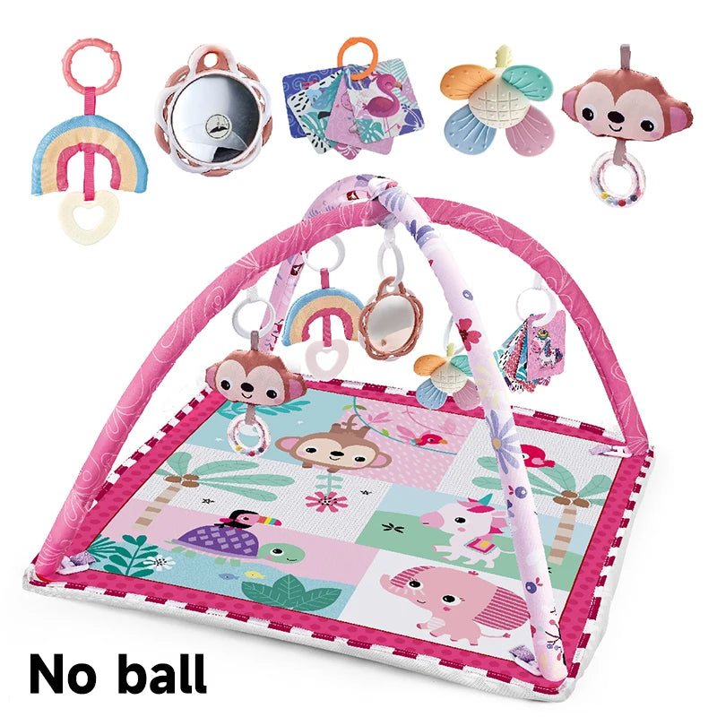 Baby Play Gym Mat — Activity Play Mat with Rack for Newborns & Toddlers 0–36 Months, Tummy Time, Crawling & Play Blanket Toys