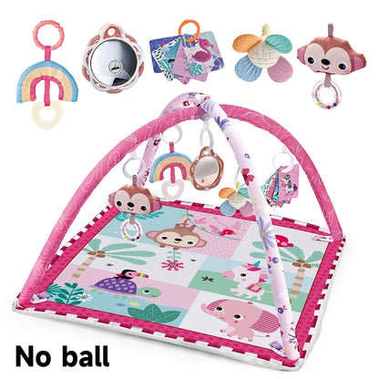 Baby Play Gym Mat — Activity Play Mat with Rack for Newborns & Toddlers 0–36 Months, Tummy Time, Crawling & Play Blanket Toys