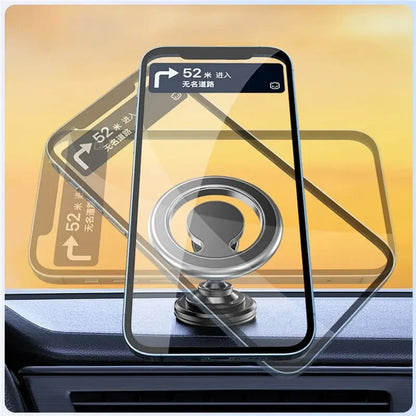Magnetic Car Phone Holder — MagSafe-Style Universal Car Mount & GPS Mobile Bracket for iPhone 15/14/13/12, Samsung & Xiaomi