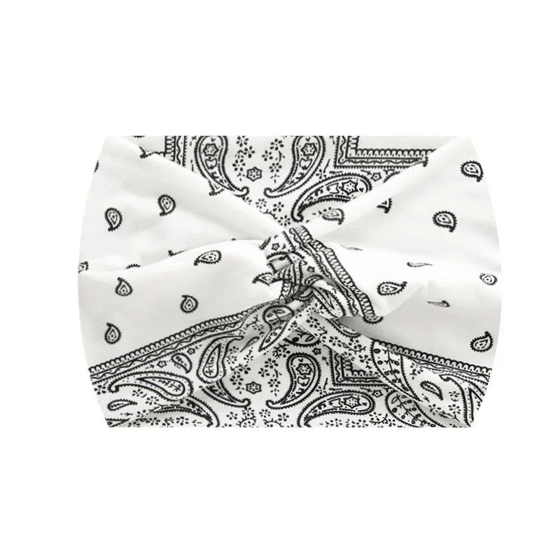 Wide Stretch Printed Sports Headband – 18cm Athletic Sweatband & Hairband