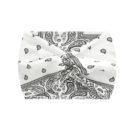 Wide Stretch Printed Sports Headband – 18cm Athletic Sweatband & Hairband
