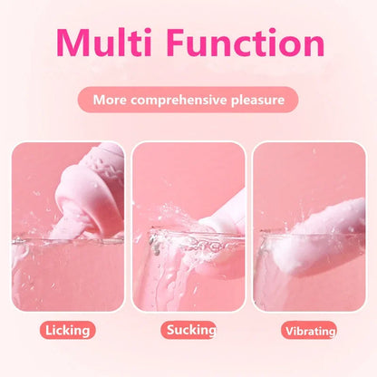 USB Rechargeable Dual-Stimulation Vibrator - Compact Intimate Massager for Adult Women with Clitoral Suction and Vibration Functions