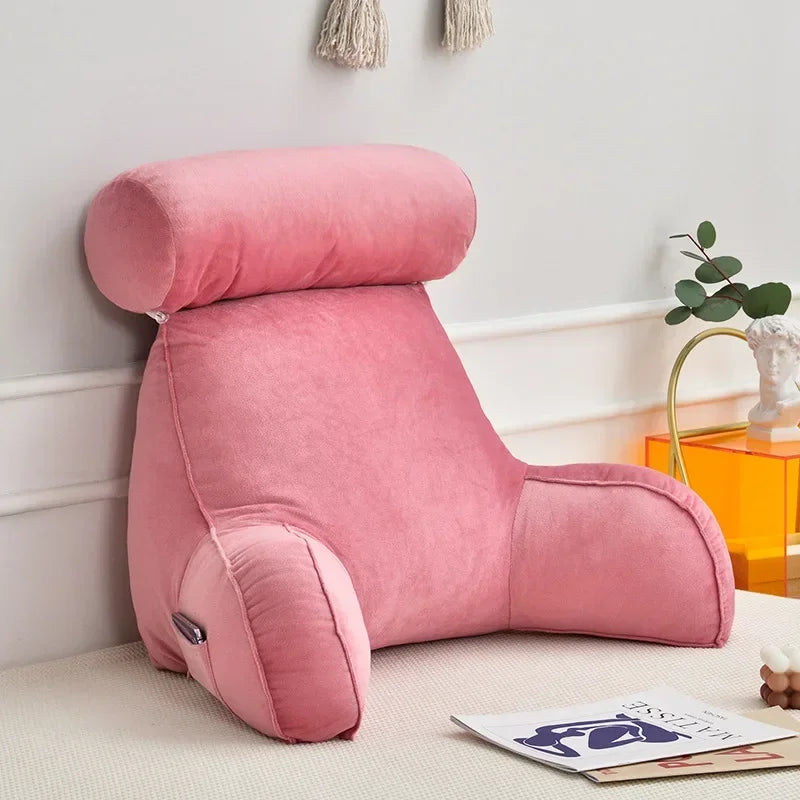 Ultra Soft Memory Foam Reading Pillow – Office & Sofa Back Cushion, Lumbar Support for Bedside & Backrest Relief