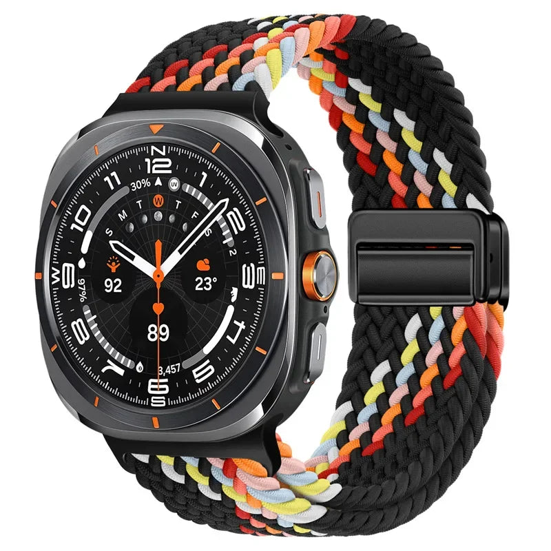 Magnetic Nylon Strap for Samsung Galaxy Watch Ultra 47mm – Adjustable Loop Bracelet Band Accessory