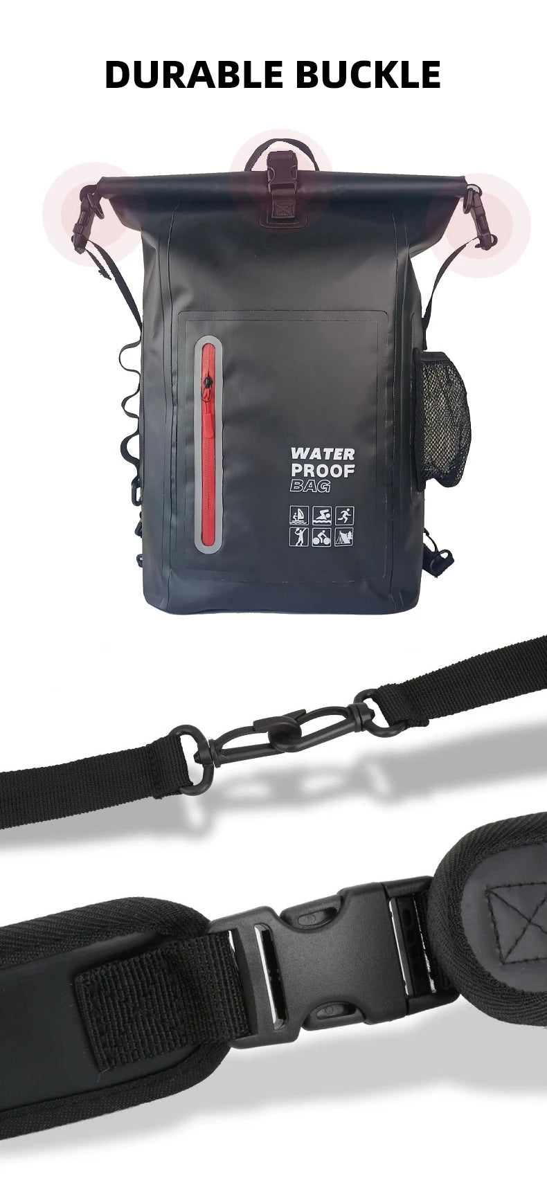 Waterproof Kayak Dry Bag – Large PVC Backpack for Swimming, River Trekking, Beach, Diving & Canoeing