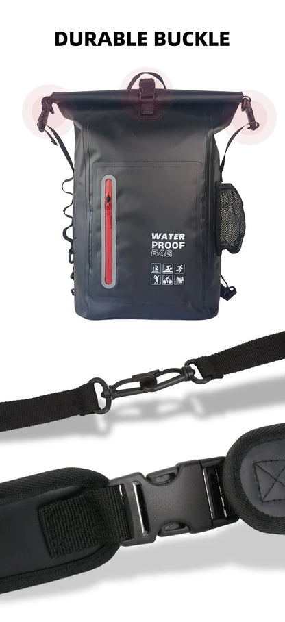 Waterproof Kayak Dry Bag – Large PVC Backpack for Swimming, River Trekking, Beach, Diving & Canoeing