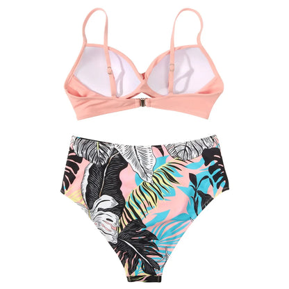 Vintage High Waist Bikini Set 2025 – Women’s Push-Up Printed Swimwear Summer Beach Bathing Suit