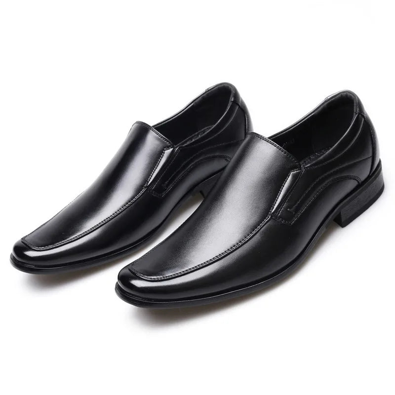 Men’s Classic Slip-On Oxford Dress Shoes - Elegant Business, Office & Formal Wedding Shoes for Men