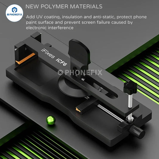 iFixes iCF6 Mobile Phone Screen Opening Fixture — Portable Adjustable LCD Clamp with Strong Suction Cup