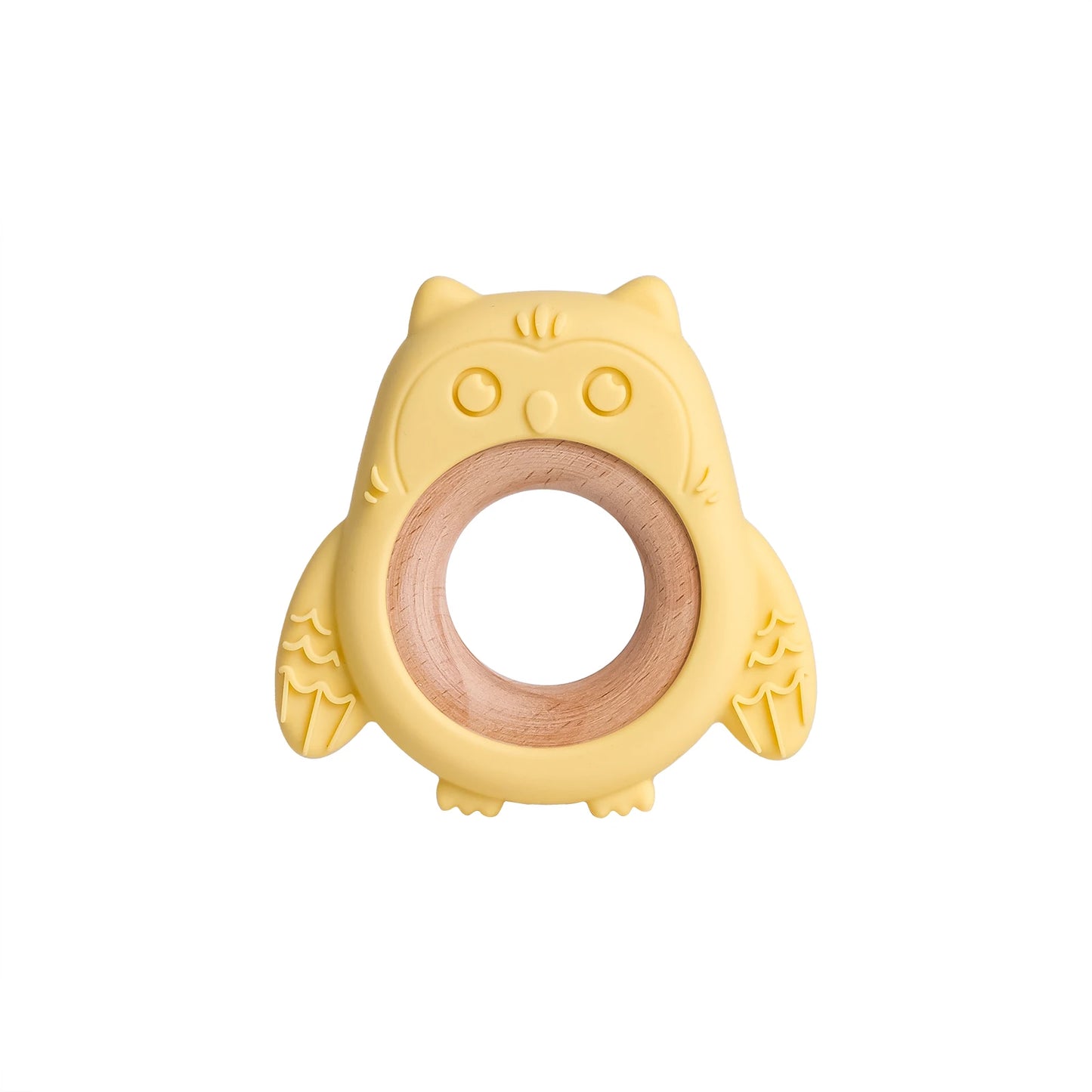 TYRY.HU Silicone Baby Teether - Cartoon Frog & Deer Teething Necklace Pendant for Infant Gum Relief Gift