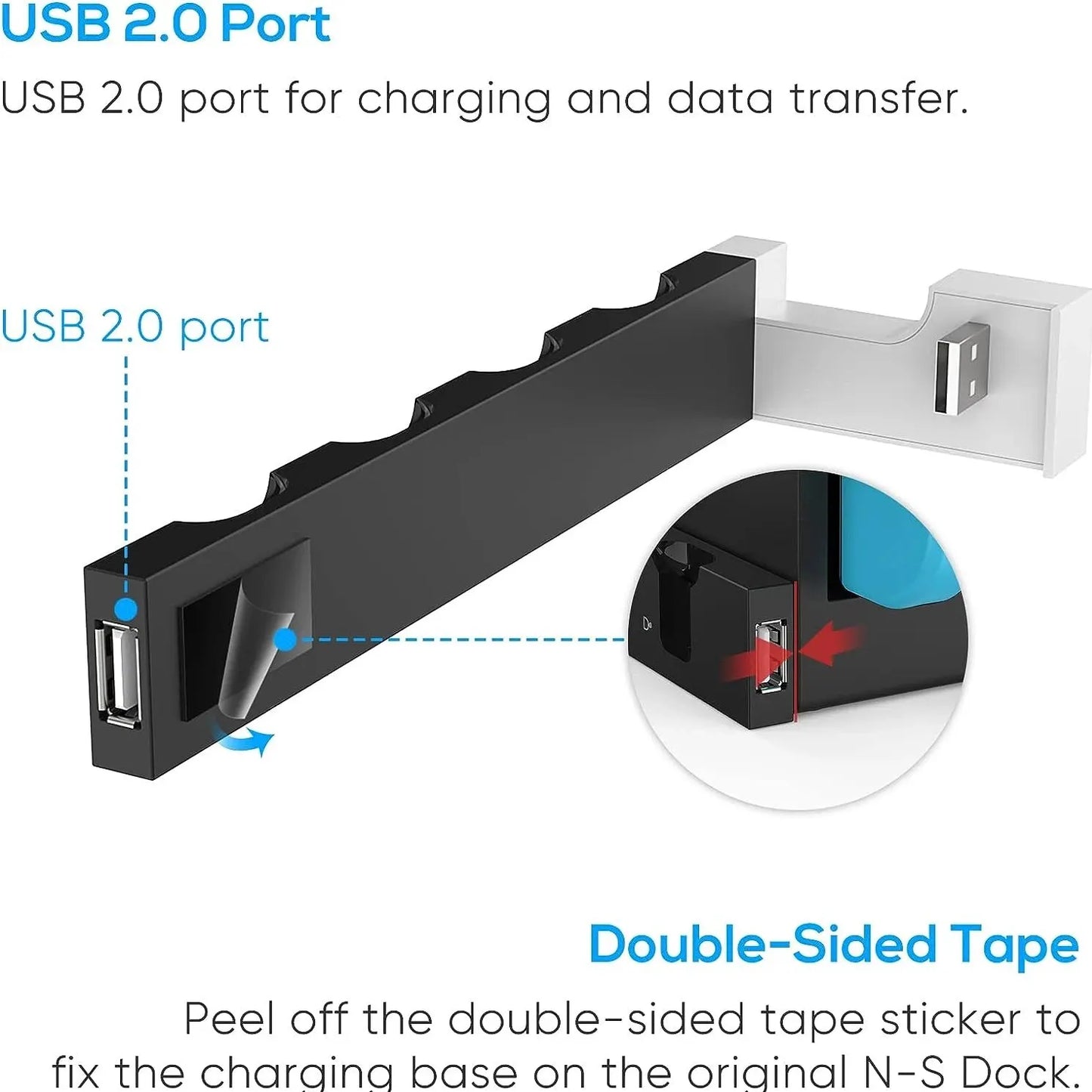 IPEGA PG-9186 Joycon Charging Dock Station for Switch & OLED – Charges Up to 4 Controllers, Compatible with All Models