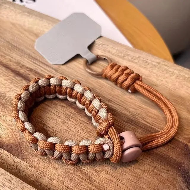 Adjustable Phone Lanyard Wrist Strap - Handwoven Universal Anti-Drop Rope for Outdoor Sports and Daily Use