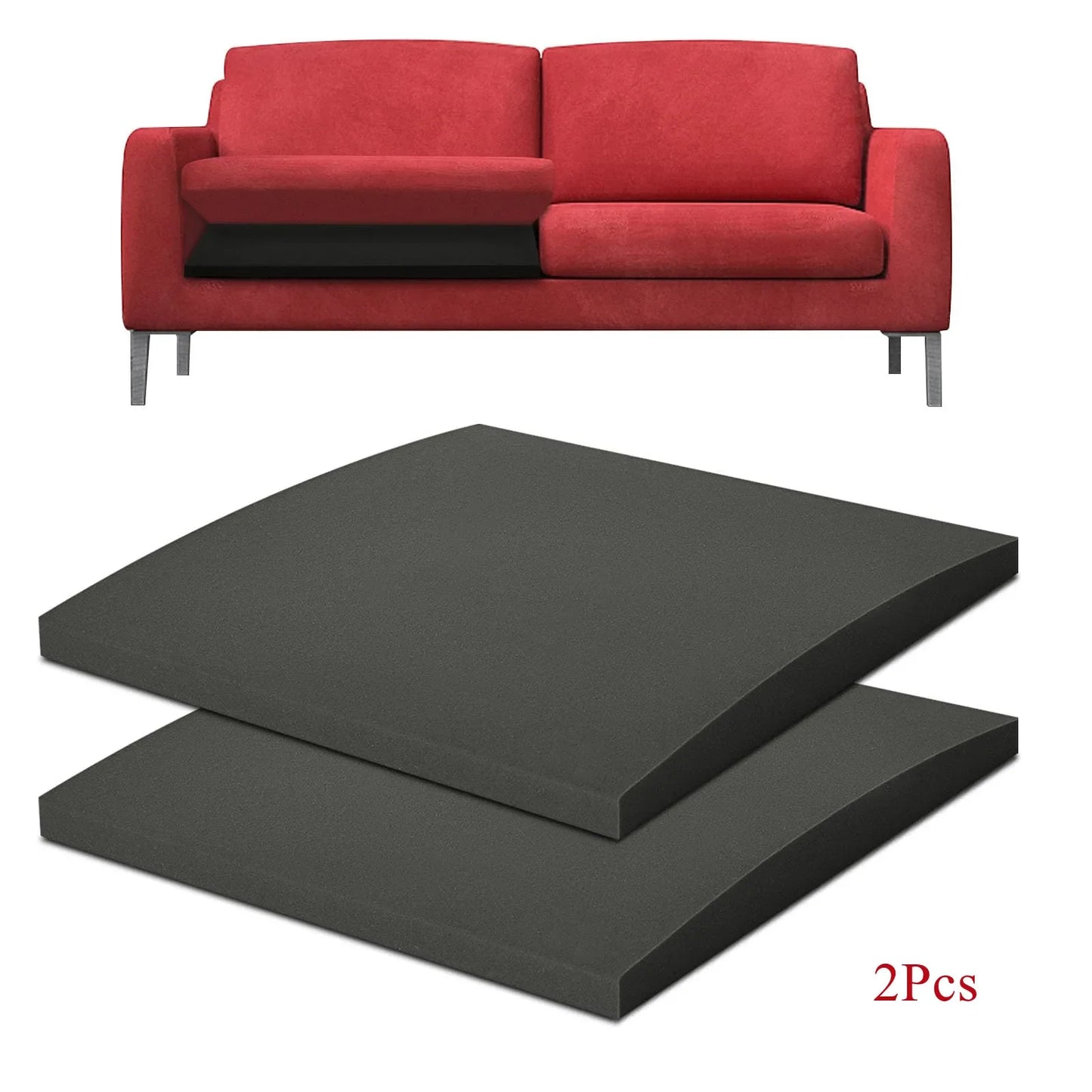 High-Density Foam Curve Cushion – 50x50x5cm Support Cushion for Sofa Sag Repair, 1/2/3pcs Replacement for Couch & Chair