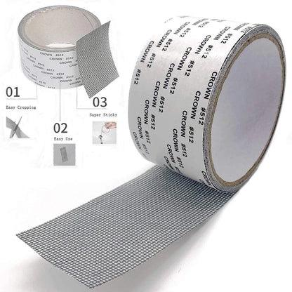 200*5cm Window Mosquito Net Repair Tape | Self-Adhesive Window Screen Patch | Strong Anti-Insect Fly Mesh Repair for Broken Holes