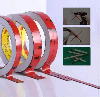 Original 3M Double-Sided Adhesive Tape - 3M Scotch Foam Mounting Waterproof Tape for Car, LED Lights & Office Use