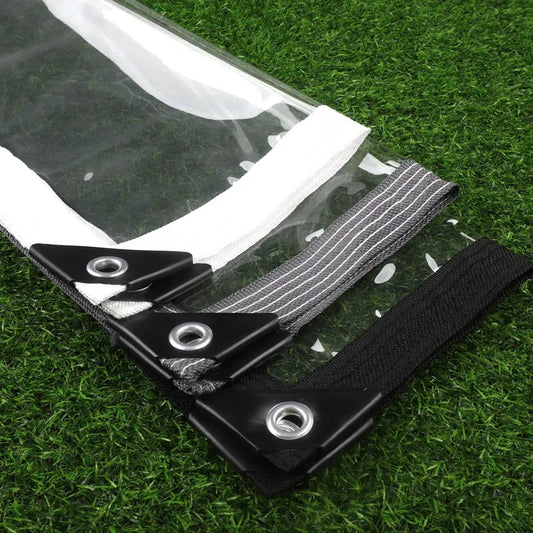 99.9% Transparent PVC Tarpaulin – Waterproof, Windproof Balcony Fence Screen & Clear Rainproof Tarp Cover