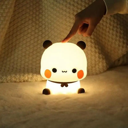 Kawaii Panda LED Night Light - Cute Cartoon Animal Lamp for Bedroom, Living Room & Kids’ Decor
