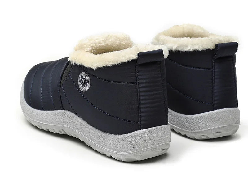 Men’s Winter Ankle Boots — Warm Fur Lined Snow Boots, Casual Shoes for Men and Couples