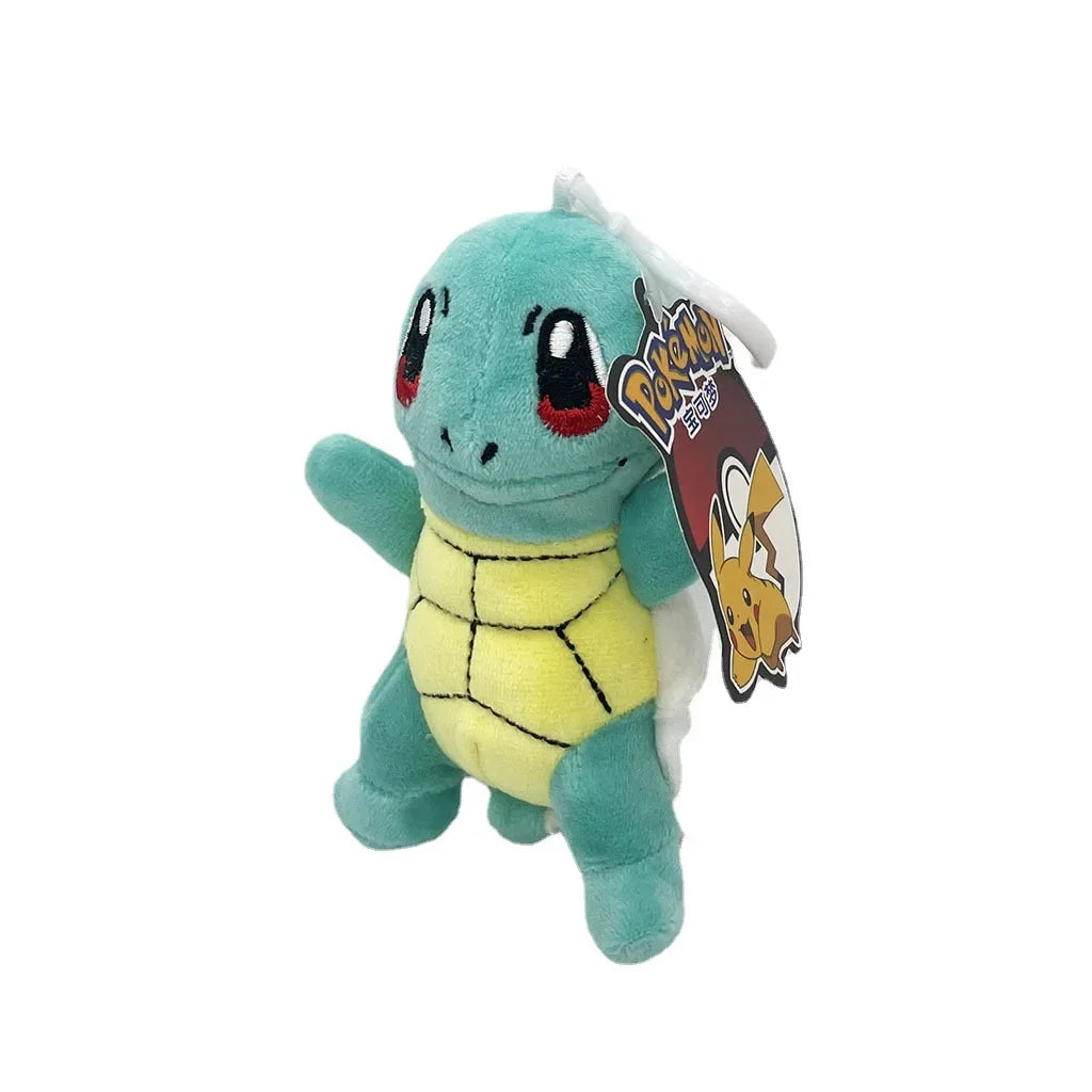 10PC Pokemon Plush Keychain Set – Squirtle, Charmander, Pikachu & Bulbasaur 12cm Stuffed Pendant Toys