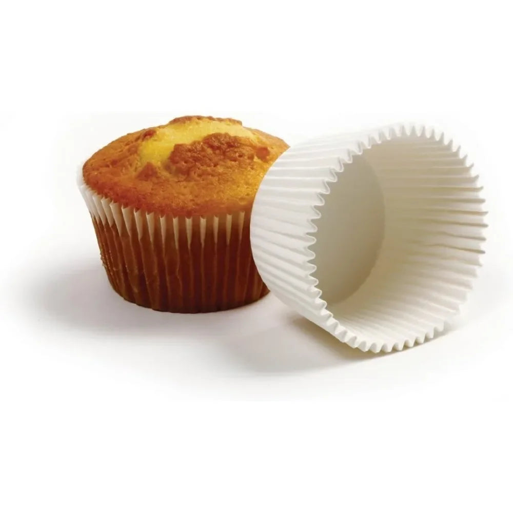 100 Count Food Grade Non-Stick Baking Cups, Greaseproof Cupcake Liners for Desserts & Microwave Use
