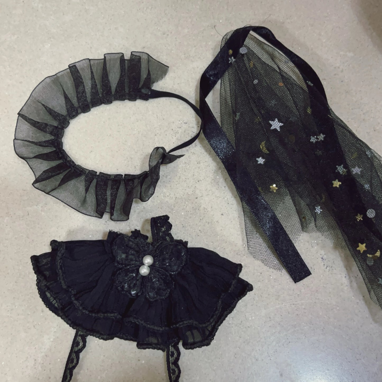 10cm Skullpanda Doll Clothes – Vintage Princess Dress Set with Headwear, Winter Symphony Series