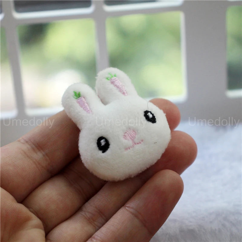 Miniature Bear & Rabbit Plush Toy — 1/6 & 1/12 Scale Dollhouse Decor for OB11 Blyth Dolls