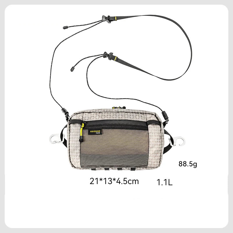 Waterproof UHMWPE Waist Fanny Pack – 1.1L Lightweight Hip Bag for Cycling, Running, Hiking & Outdoor Sports, 70g