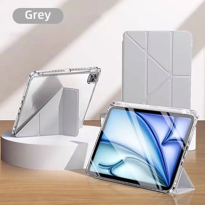 Smart Case with Pen Holder for iPad Air 5/6, Pro 11/12.9, Mini 6/7 – Compatible with 9.7" to 13" Models