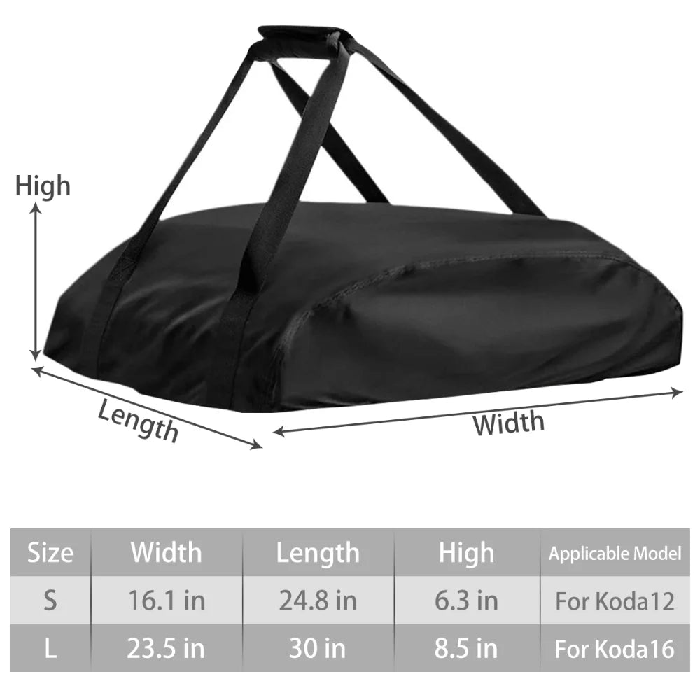 Waterproof Pizza Oven Cover for Ooni Koda 12 and 16 - 420D Oxford Fabric, Dustproof BBQ Accessory