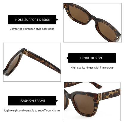 ZENOTTIC Retro Square Polarized Sunglasses for Women – Vintage UV400 Protection Fashion Shades with Trendy Stylish Design