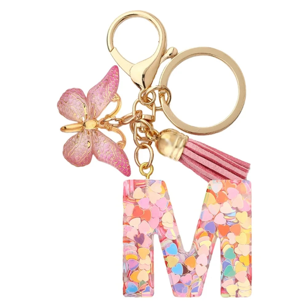 A-Z Letter Keychain - Personalized Metal Initial Pendant for Women, Car Keys & Bag Accessories