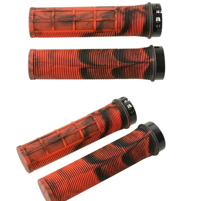 TPR Aluminum Alloy Lock-On Bicycle Handlebar Grips — Integrated Non-Slip MTB Cuffs for Bike Parts