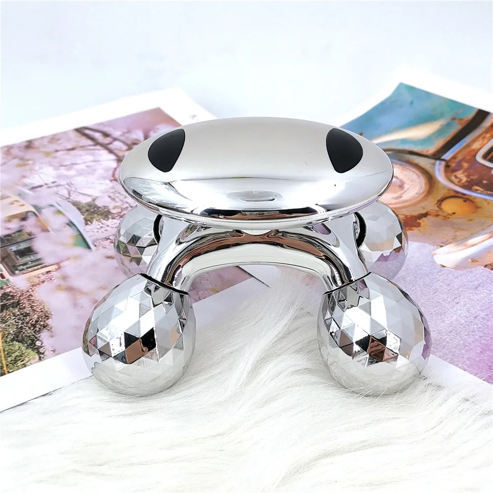 4D Solar Microcurrent Roller Massager — Face Lifting, Tightening & Body Slimming Anti-Cellulite Beauty Device