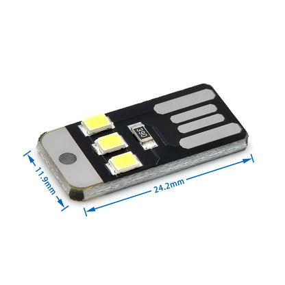 20-Pack Mini USB Book Lights - 2835 SMD LED Reading Lamps for Power Banks, Computers & Laptops