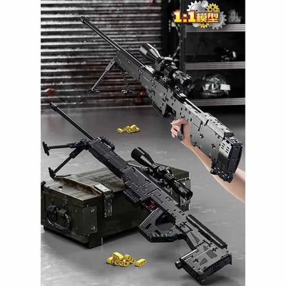 AWM, LR4, M416 & 95 Sniper Rifle Building Block Toy – Realistic Gun Model for Kids, Educational & Holiday Gift