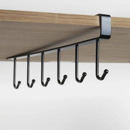 Black Kitchen Hanger Hook - No Marks or Nails, For Storing Pots, Shovels, and Utensils - Kitchen Utensils Storage Rack