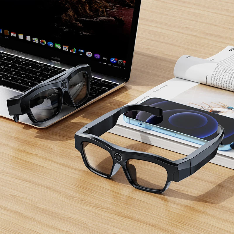 4K Bluetooth HD Video Glasses – Mini Smart Camera for Driving, Cycling, Wireless Music, and Hands-Free Calls