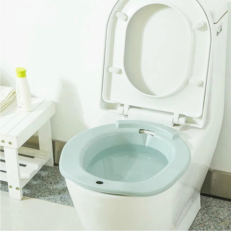 Durable 1pc Elderly and Postpartum Bidet Toilet Seat - Versatile Hemorrhoid and Vaginal Steaming Hip Bath Basin for Patients