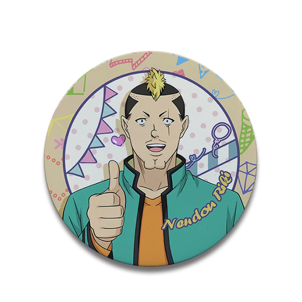 Saiki K Anime 58mm Badge Pin - Saiki Kusuo & Teruhashi Kokomi Cosplay Tinplate Brooch Gift
