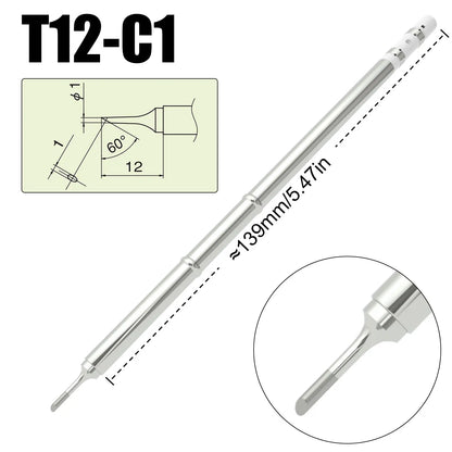 T12 Soldering Iron Tips - Universal Replacement Tips for Hakko FX951 FX-950 Welding Stations