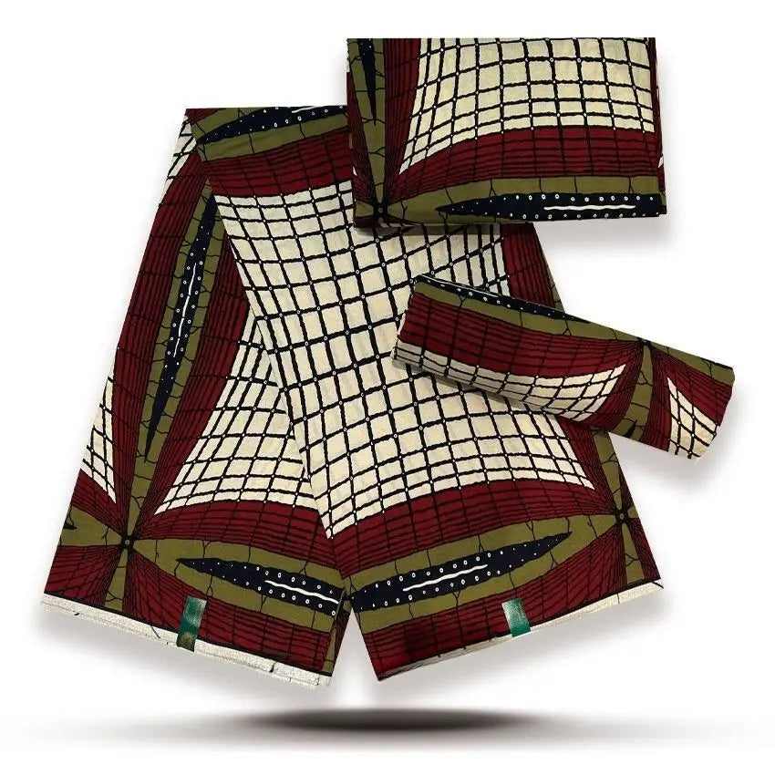African Wax Print Fabric - 100% Cotton Nigerian Ankara Batik Material for Women’s Dresses