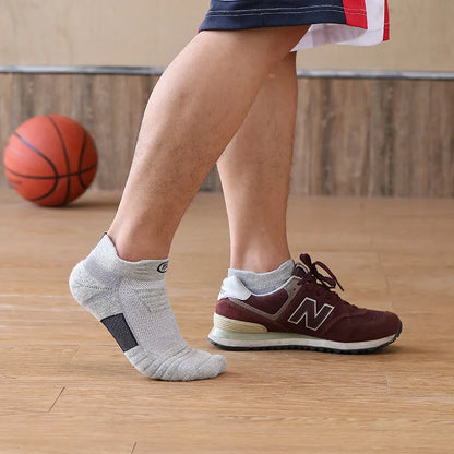 1/3 Pairs Men’s Compression Socks – Breathable Sports, Basketball, Cycling, and Running High Elastic Towel Tube Socks