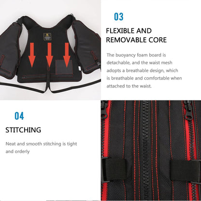 Multi-Functional Life Jacket Vest for Outdoor Fishing – Safety Vest with Storage Pockets & Buoyant Materials