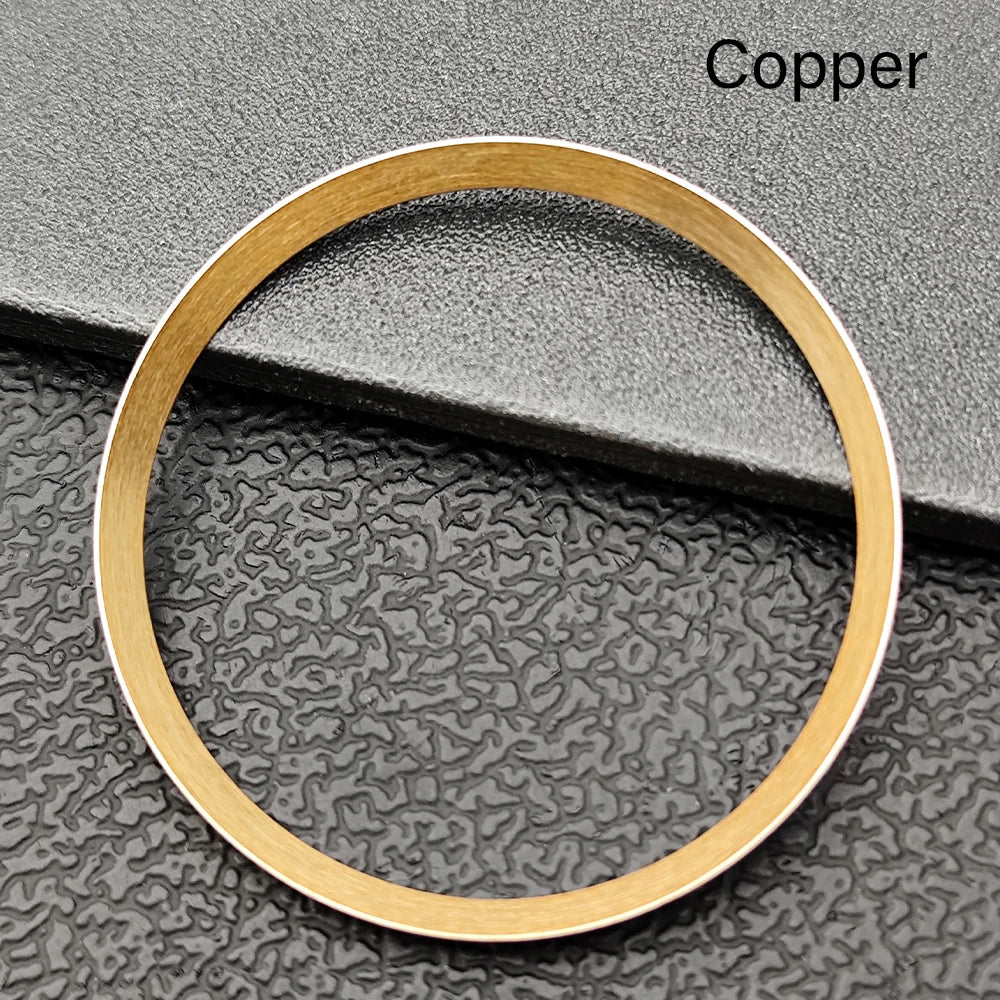 Silver Mod Copper Chapter Ring for NH35 Watch Case - Polished Inner Ring Replacement, 30.3 × 27.3mm Watch Accessory