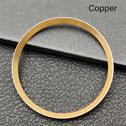 Silver Mod Copper Chapter Ring for NH35 Watch Case - Polished Inner Ring Replacement, 30.3 × 27.3mm Watch Accessory