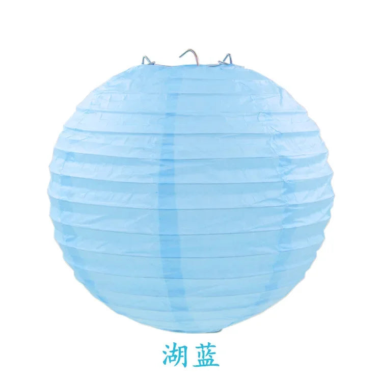 Round Paper Lanterns for Birthday Wedding Party Decor, DIY Hanging Lampion Balls, 4/6/8/10/12/14/16 Inch Craft Supplies