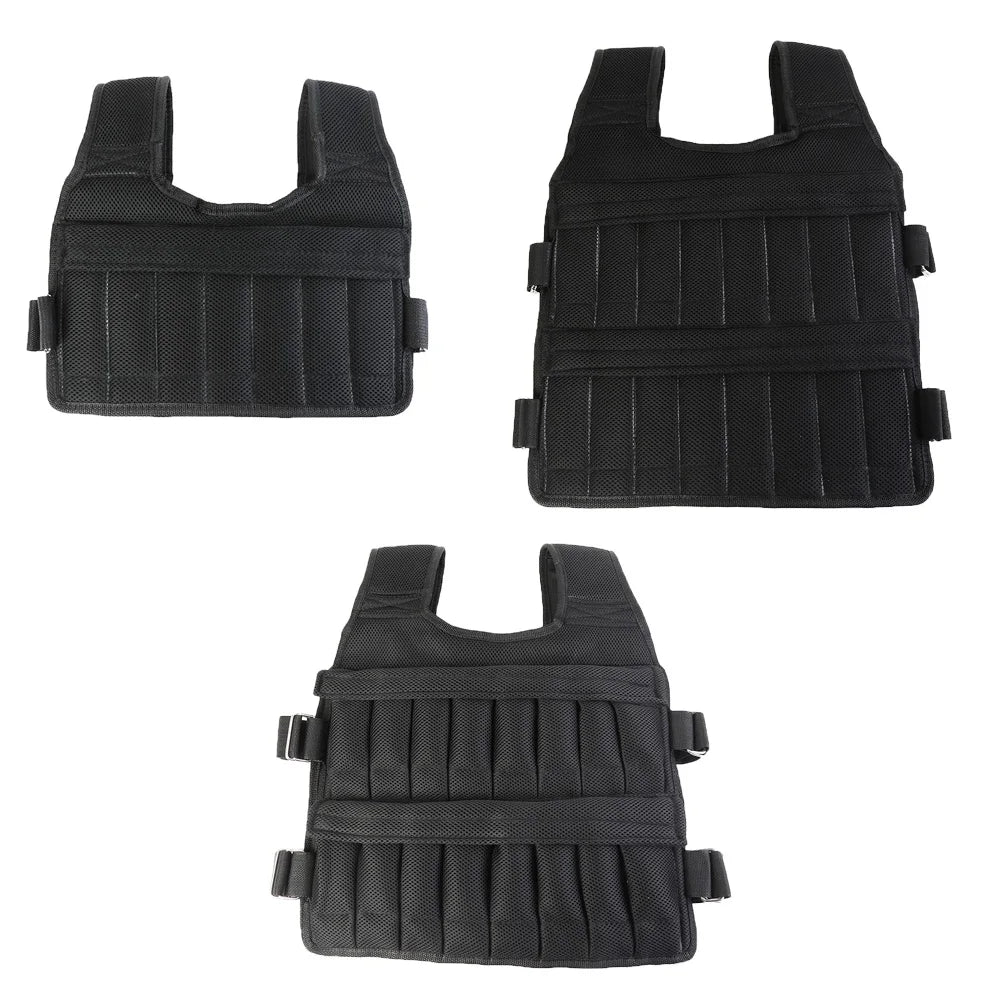 Adjustable Weight Training Vest — 3/15/35kg Fitness Running Jacket for Workout & Jogging