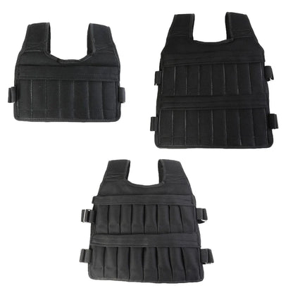 Adjustable Weight Training Vest — 3/15/35kg Fitness Running Jacket for Workout & Jogging
