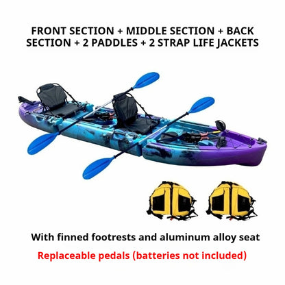 Modular Electric & Pedal-Driven Kayak – Portable Detachable Canoe, Lightweight Inflatable Folding Boat for Fishing & Adventure