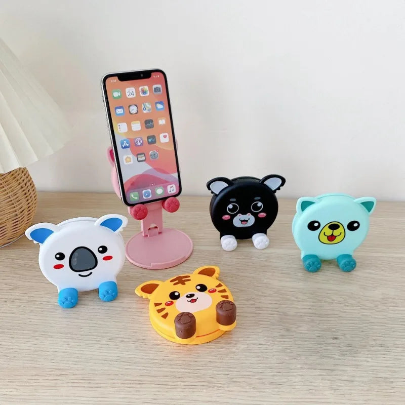 Cartoon Folding Phone Stand - Adjustable Desktop Holder for Mobile Devices
